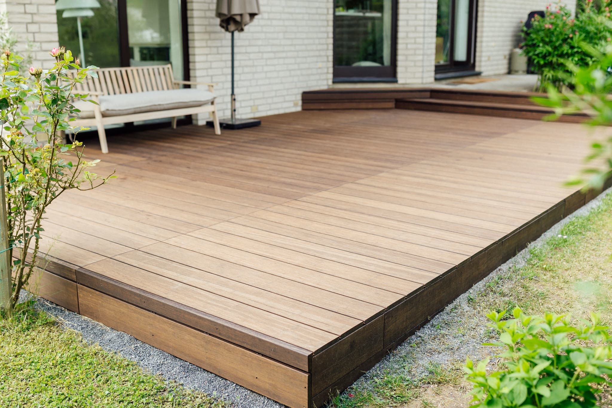 Terrasse mit Bambusdielen: Unterkonstruktion nach Maß